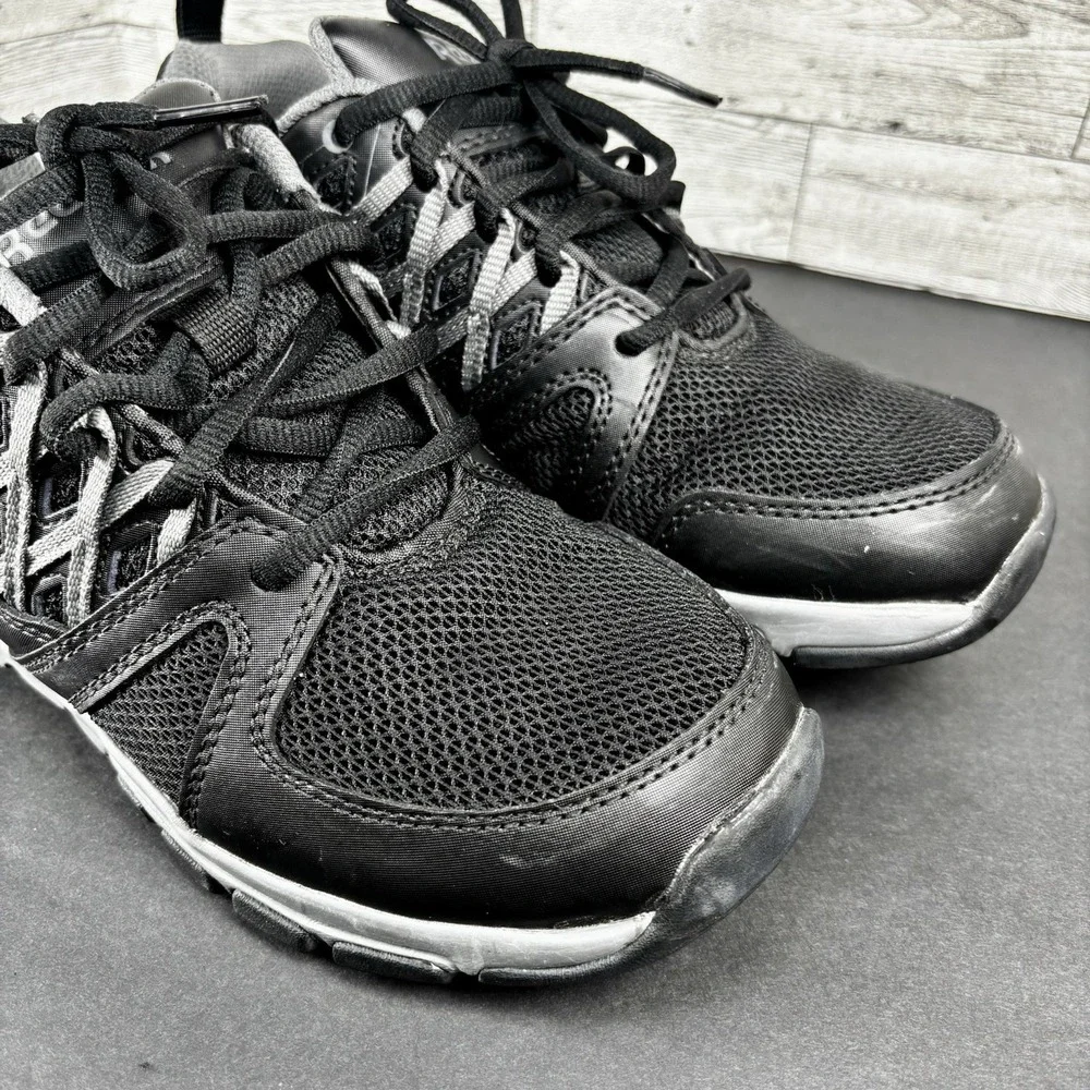 REEBOK SUBLITE WORK‎ MEN'S ATHLETIC WORK SHOE BLACK WITH GREY TRIM BOOTS RB4015